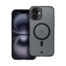 Forcell F-Protect Levels iPhone 16 Plus ütésálló MagSafe tok, Matt, átlátszó-fekete