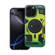   Forcell F-Protect Levels iPhone 16 Pro Max ütésálló MagSafe tok, Cyber, zöld-szürke