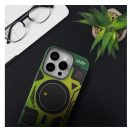 Forcell F-Protect Levels iPhone 16 Pro Max ütésálló MagSafe tok, Cyber, zöld-szürke