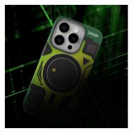   Forcell F-Protect Levels iPhone 16 Plus ütésálló MagSafe tok, Cyber, zöld-szürke