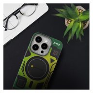   Forcell F-Protect Levels iPhone 16 Pro ütésálló MagSafe tok, Cyber, zöld-szürke