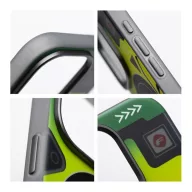   Forcell F-Protect Levels iPhone 16 Pro ütésálló MagSafe tok, Cyber, zöld-szürke