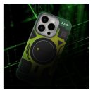 Forcell F-Protect Levels iPhone 16 Pro ütésálló MagSafe tok, Cyber, zöld-szürke