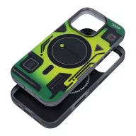   Forcell F-Protect Levels iPhone 16 Pro ütésálló MagSafe tok, Cyber, zöld-szürke