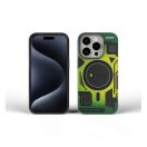 Forcell F-Protect Levels iPhone 16 Pro ütésálló MagSafe tok, Cyber, zöld-szürke