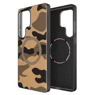   Forcell F-Protect Levels Samsung Galaxy S25 Ultra ütésálló MagSafe tok, Camo, barna-szürke