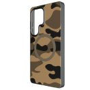 Forcell F-Protect Levels Samsung Galaxy S25 Ultra ütésálló MagSafe tok, Camo, barna-szürke