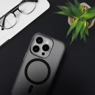   Forcell F-Protect Samsung Galaxy S25 Plus ütésálló MagSafe tok, átlátszó-fekete