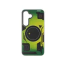 Forcell F-Protect Levels Samsung Galaxy S25 Plus ütésálló MagSafe tok, Cyber, zöld-szürke