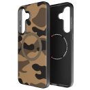Forcell F-Protect Levels Samsung Galaxy S25 ütésálló MagSafe tok, Camo, barna-szürke