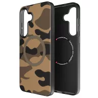   Forcell F-Protect Levels Samsung Galaxy S25 ütésálló MagSafe tok, Camo, barna-szürke