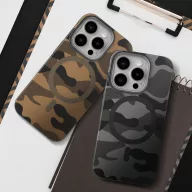   Forcell F-Protect Levels Samsung Galaxy S25 ütésálló MagSafe tok, Camo, barna-szürke