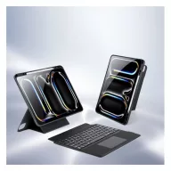   Dux Ducis DK iPad Pro 13 (2024 / 2025) kihajtható tok vezeték nélküli billentyűzettel, fekete