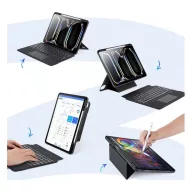   Dux Ducis DK iPad Pro 13 (2024 / 2025) kihajtható tok vezeték nélküli billentyűzettel, fekete