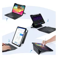   Dux Ducis DK iPad Pro 11 (2024 / 2025) kihajtható tok vezeték nélküli billentyűzettel, fekete