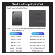   Dux Ducis DK iPad 4/5/6/iPad Pro 11 (2018/2020/2021/2022) kihajtható tok vezeték nélküli billentyűzettel, fekete
