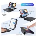 Dux Ducis DK iPad 4/5/6/iPad Pro 11 (2018/2020/2021/2022) kihajtható tok vezeték nélküli billentyűzettel, fekete