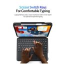 Dux Ducis DK iPad 4/5/6/iPad Pro 11 (2018/2020/2021/2022) kihajtható tok vezeték nélküli billentyűzettel, fekete