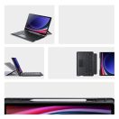 Dux Ducis DK Samsung Tab S10 Plus/S9 Plus/S9 FE Plus kihajtható tok vezeték nélküli billentyűzettel, háttérvilágítással, fekete