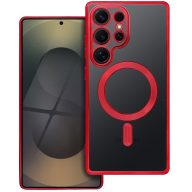   Electro Mag Samsung Galaxy S25 Ultra MagSafe kompatibilis hátlap tok, piros
