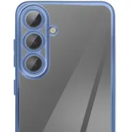   Glam Samsung Galaxy S25 szilikon tok kameravédő-lencsével, kék