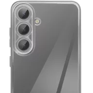   Glam Samsung Galaxy S25+ szilikon tok kameravédő-lencsével, ezüst