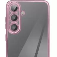   Glam Samsung Galaxy S25+ szilikon tok kameravédő-lencsével, rozéarany