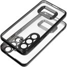 Glam Samsung Galaxy S25+ szilikon tok kameravédő-lencsével, fekete