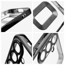 Glam Samsung Galaxy S25+ szilikon tok kameravédő-lencsével, fekete