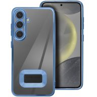   Glam Samsung Galaxy S25 Ultra szilikon tok kameravédő-lencsével, kék