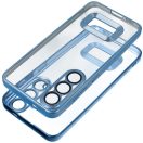 Glam Samsung Galaxy S25 Ultra szilikon tok kameravédő-lencsével, kék