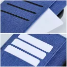 Gomma Samung Galaxy S25 Ultra flip/oldalra nyíló tok kártyatartó résszel, kék