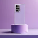 Matrix Samsung Galaxy S25 hátlap tok kameravédő peremmel, világoslila (matt)