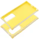 Matrix Samsung Galaxy S25+ hátlap tok kameravédő peremmel, sárga (matt)