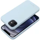 Roar Samsung Galaxy S25 prémium szilikon tok velúr béléssel, világoskék