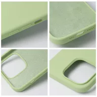   Roar Samsung Galaxy S25+ prémium szilikon tok velúr béléssel, világoszöld