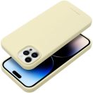 Roar Samsung Galaxy S25+ prémium szilikon tok velúr béléssel, világossárga