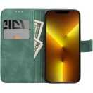 Tender Book Samsung Galaxy S25 flip/oldalra nyíló műbőr tok kártyatartó résszel, zöld