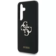   Guess Silicone Big 4G Logo Bottom Script Samsung Galaxy S25 hátlap tok, fekete