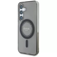   Guess Rhinestones Printed Classic Logo MagSafe Samsung Galaxy S25 kemény hátlap tok, fekete