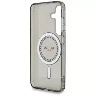   Guess Rhinestones Printed Classic Logo MagSafe Samsung Galaxy S25 kemény hátlap tok, fekete