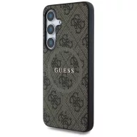   Guess Leather 4G Colored Ring Classic Logo MagSafe Samsung Galaxy S25 kemény hátlap tok, barna