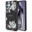 Guess Grained Printed Flower Pattern Samsung Galaxy S25 Ultra MagSafe kemény hátlap tok, fekete