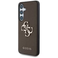   Guess Grained Big 4G Logo Small Classic Logo Samsung Galaxy S25+  kemény hátlap tok, barna