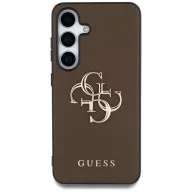   Guess Grained Big 4G Logo Small Classic Logo Samsung Galaxy S25+  kemény hátlap tok, barna
