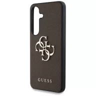   Guess Grained Big 4G Logo Small Classic Logo Samsung Galaxy S25+  kemény hátlap tok, barna