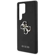   Guess Grained Big 4G Logo Small Classic Logo Samsung Galaxy S25 Ultra  kemény hátlap tok, fekete