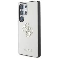   Guess Grained Big 4G Logo Small Classic Logo Samsung Galaxy S25 Ultra  kemény hátlap tok, bézs