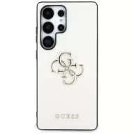   Guess Grained Big 4G Logo Small Classic Logo Samsung Galaxy S25 Ultra  kemény hátlap tok, bézs