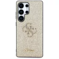   Guess Fixed Glitter Big 4G Metal Logo Samsung Galaxy S25 Ultra kemény hátlap tok, arany